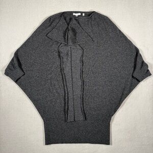 Verre Sweater Womens Medium Gray 100% Cashmere Tunic Long Pullover